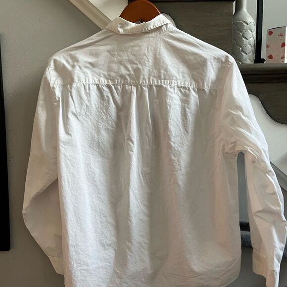 Vintage Talbots Santa Sleigh Embroidered Button Down Shirt sz M - Picture 3 of 6